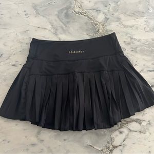 Black Gold Hinge Mini Skirt